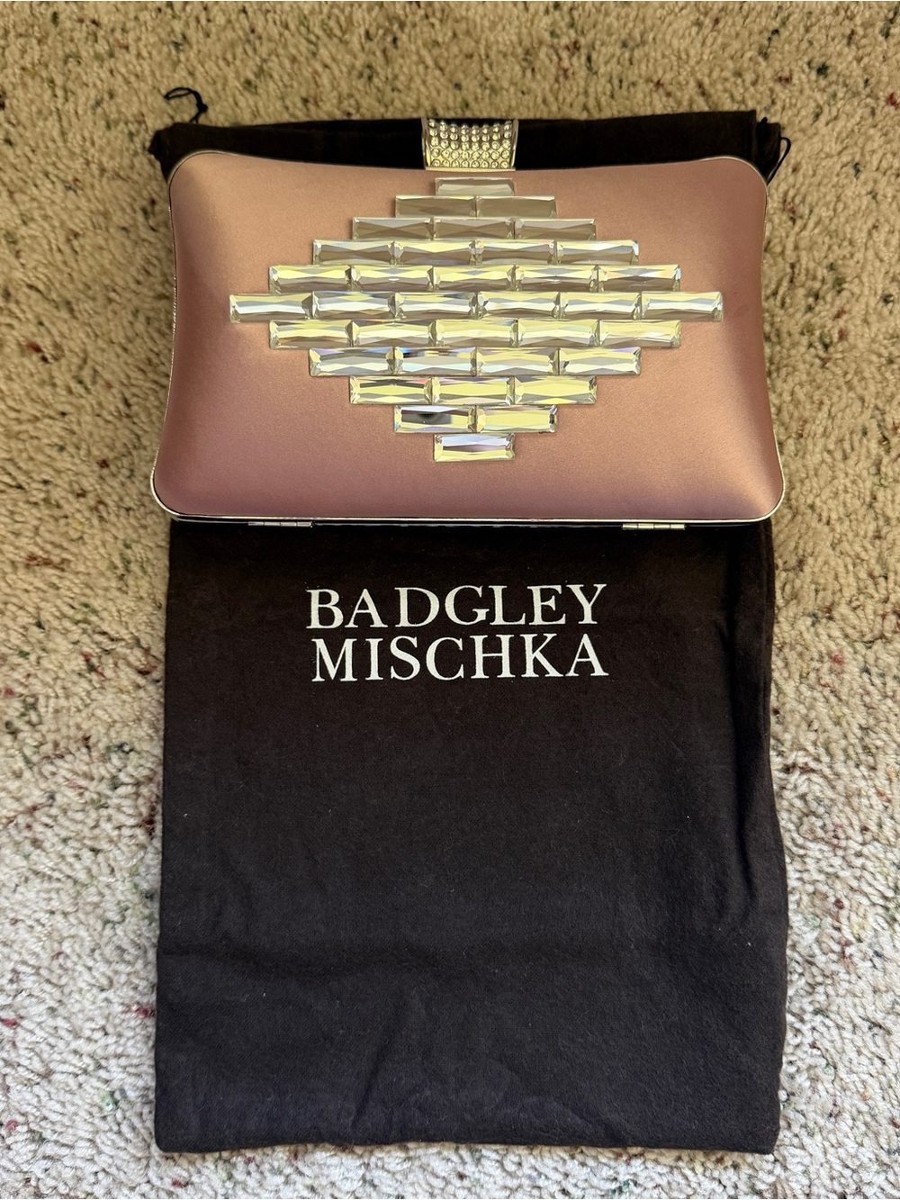 Badgley Mischka Blush Clutch - Picture 7 of 7
